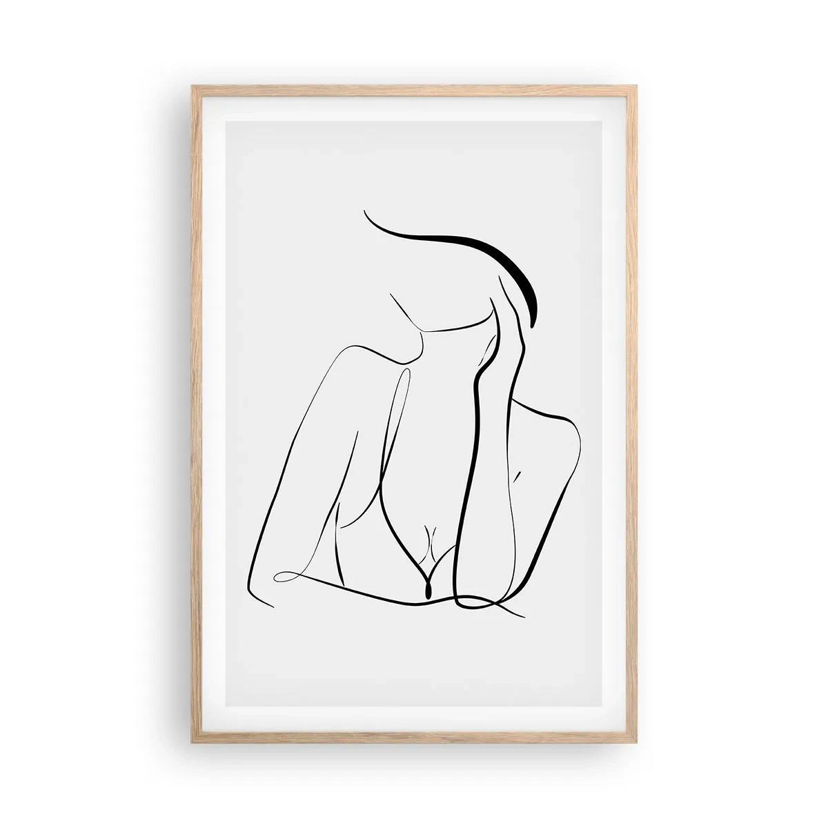 Poster in einem Rahmen aus heller Eiche - Auf der Traumwelle - 61x91 cm