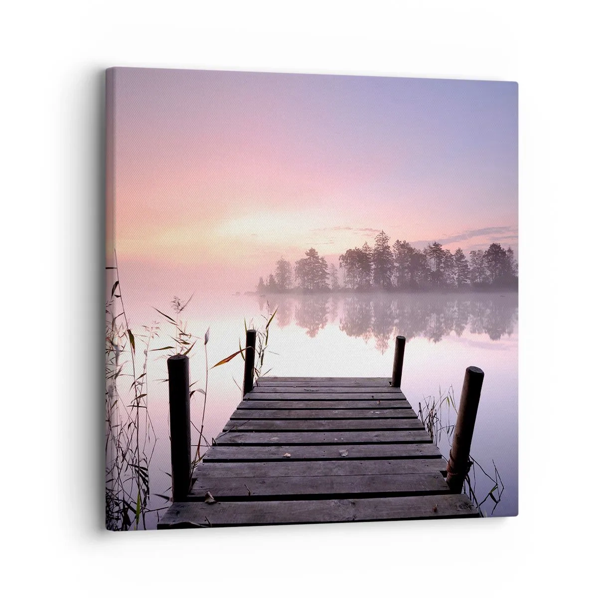 Bild auf Leinwand - Leinwandbild - Aus dem lila Nebel ... - 30x30 cm