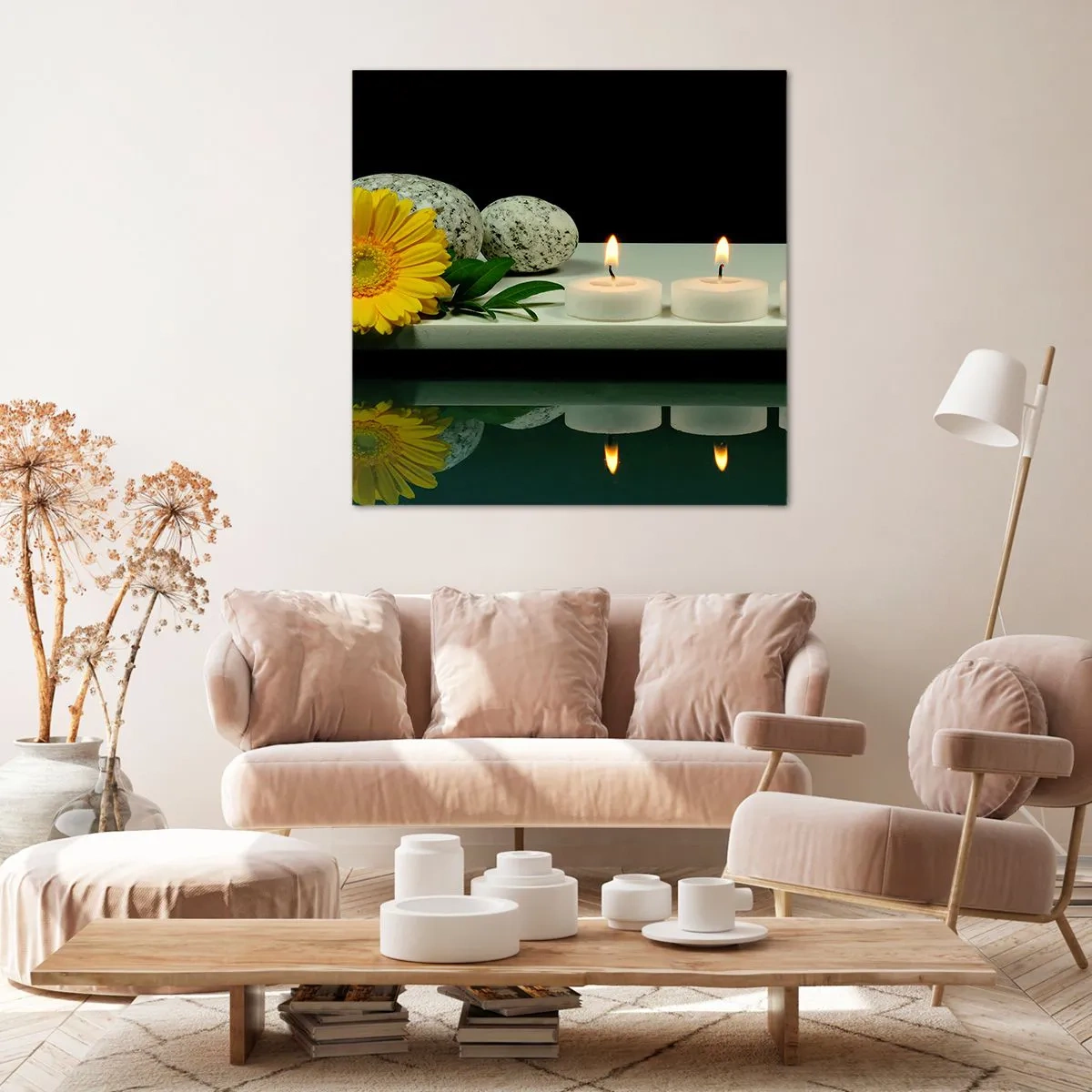 Bild auf Leinwand - Leinwandbild - Beruhigung der Sinne - 50x50 cm