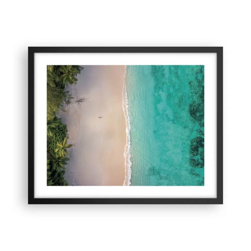 Poster in einem schwarzem Rahmen - Paradiesstrand - 50x40 cm