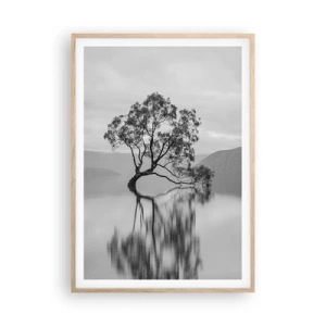 Poster in einem Rahmen aus heller Eiche - Es gibt so ein Land - 70x100 cm