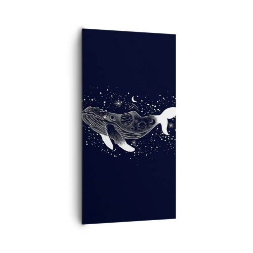 Bild auf Leinwand - Leinwandbild - Im Ozean des Universums - 65x120 cm