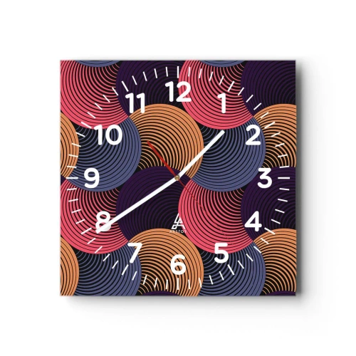 Wanduhr - Glasuhr - Im kreisenden Rhythmus - 30x30 cm