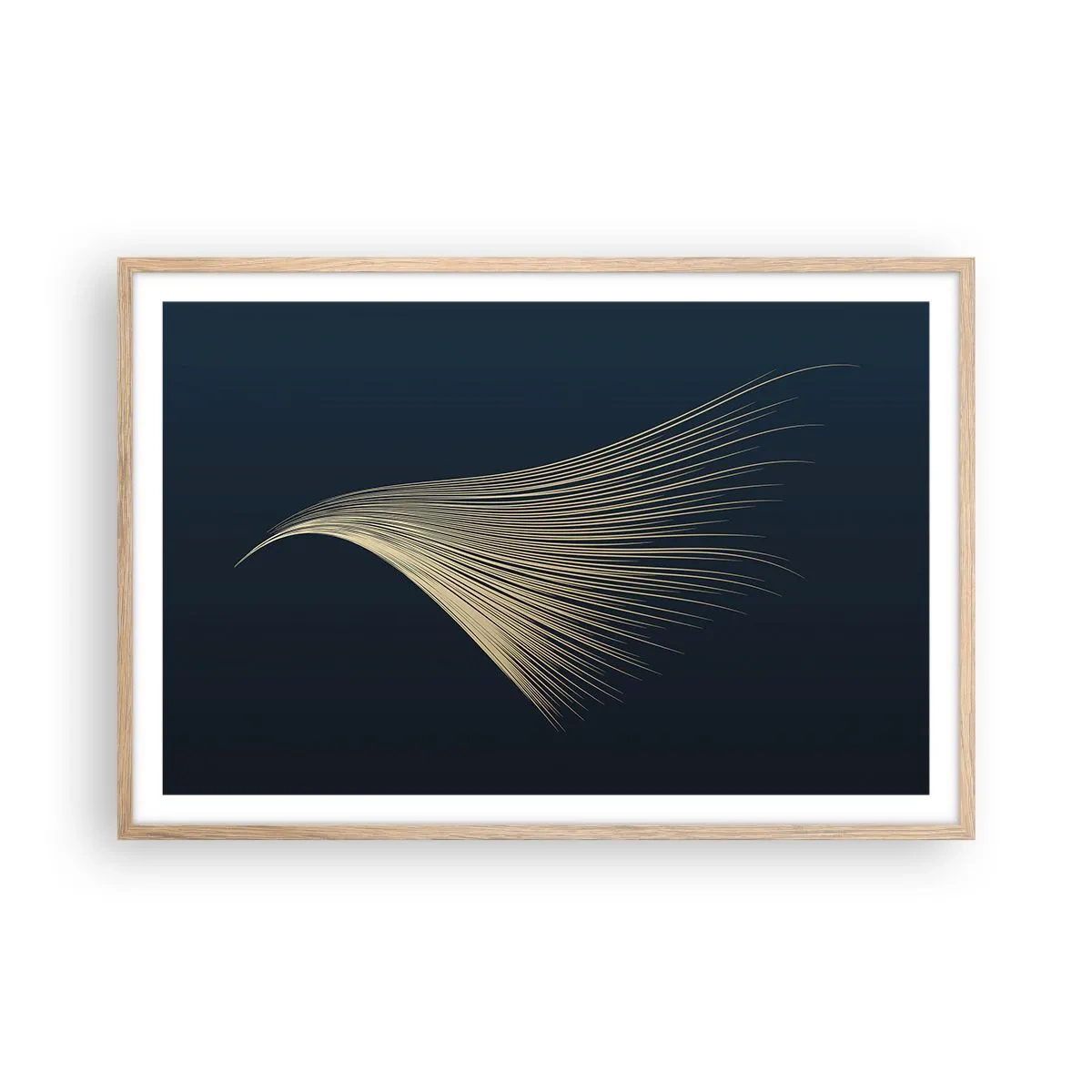 Poster in einem Rahmen aus heller Eiche - Wie das Haar eines Engels - 91x61 cm