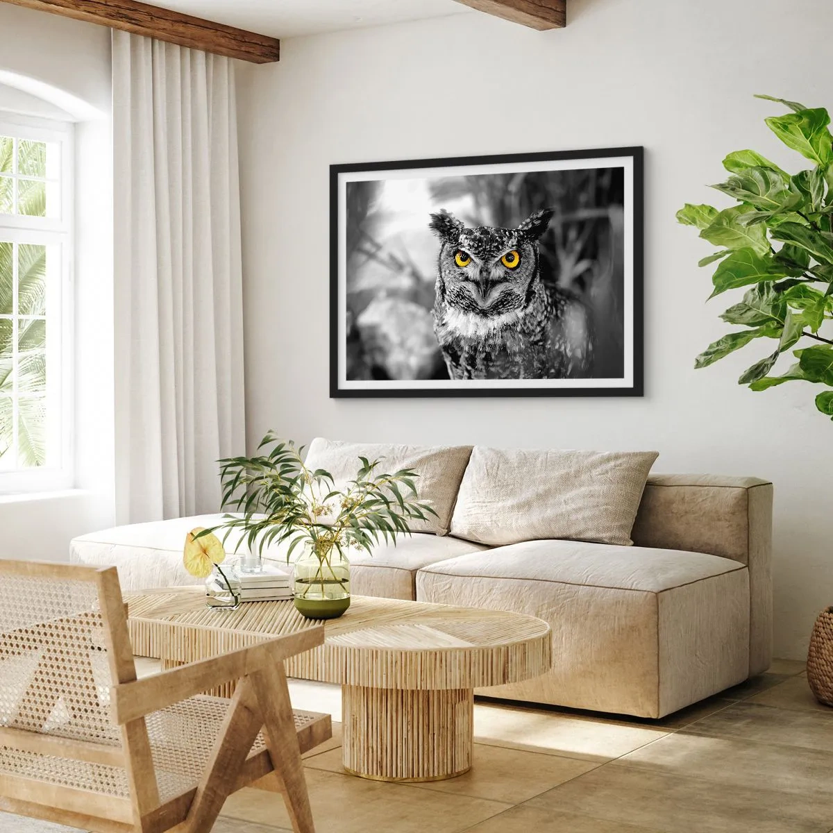Poster in einem schwarzem Rahmen - Nichts wird sich verstecken - 91x61 cm