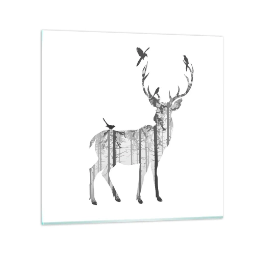 Glasbild - Bild auf glas - Guter Waldgeist - 60x60 cm