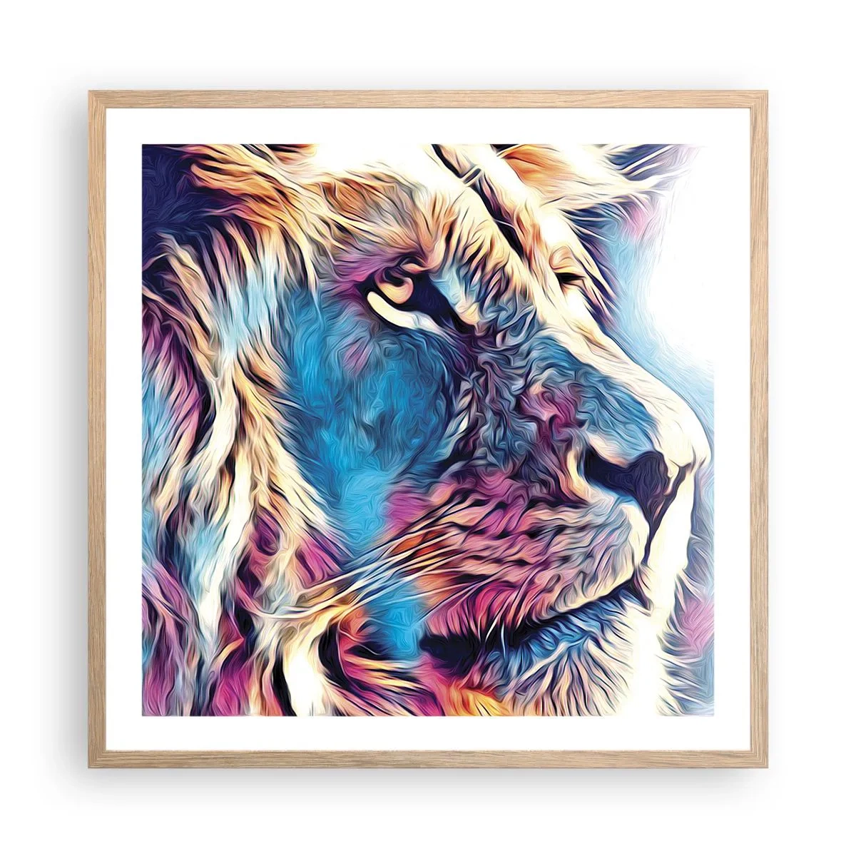 Poster in einem Rahmen aus heller Eiche - Die Weisheit der Natur - 60x60 cm