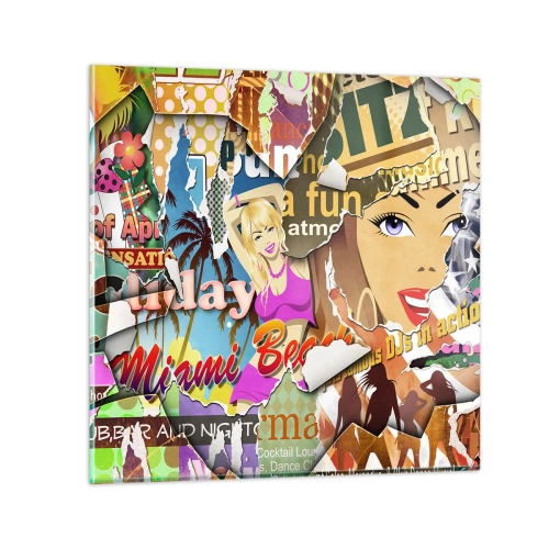 Glasbild - Bild auf glas - Sommer Rückblicke - 30x30 cm