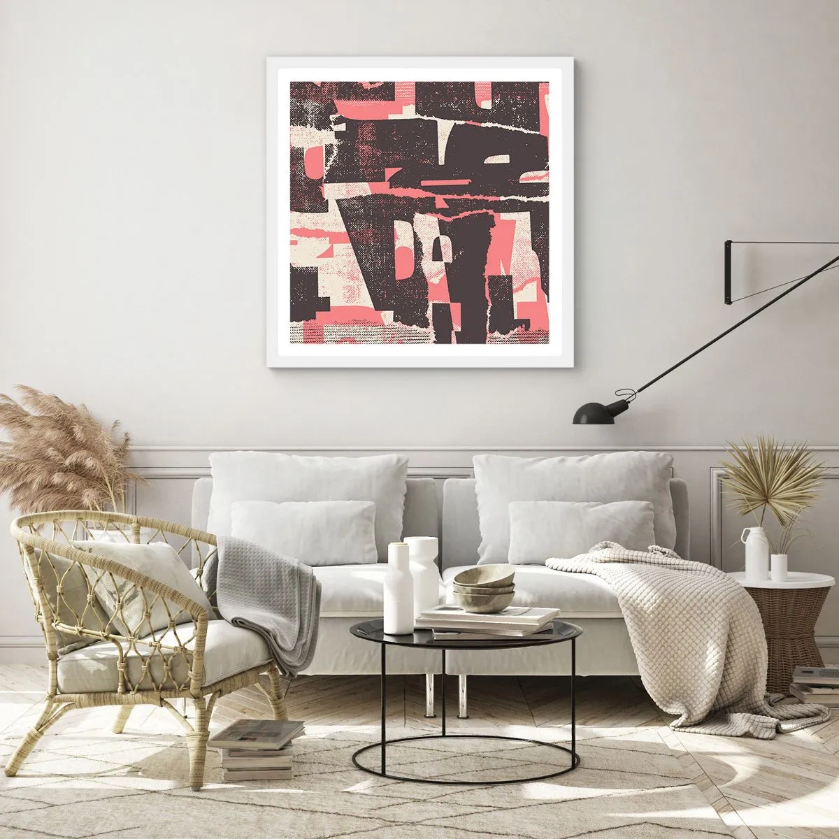 Poster in einem weißen Rahmen - All dieser Lärm - 60x60 cm