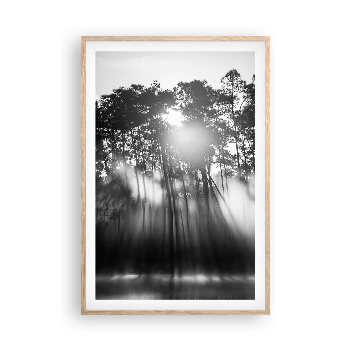 Poster in einem Rahmen aus heller Eiche - Unaufhaltsame Sonne - 61x91 cm