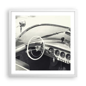 Poster in einem weißen Rahmen - Wetter für die Reichen - 50x50 cm