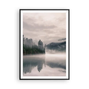 Poster in einem schwarzem Rahmen - In Reflexion, im Nebel - 70x100 cm