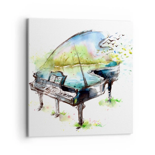 Bild auf Leinwand - Leinwandbild - Von Musik verzaubert - 70x70 cm