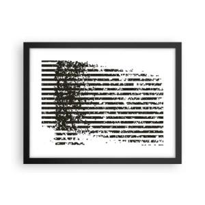 Poster in einem schwarzem Rahmen - Rhythmus und Rauschen - 40x30 cm
