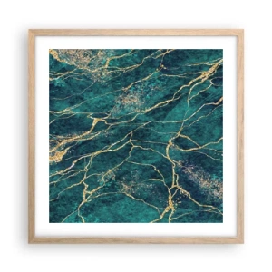 Poster in einem Rahmen aus heller Eiche - Goldmine - 50x50 cm