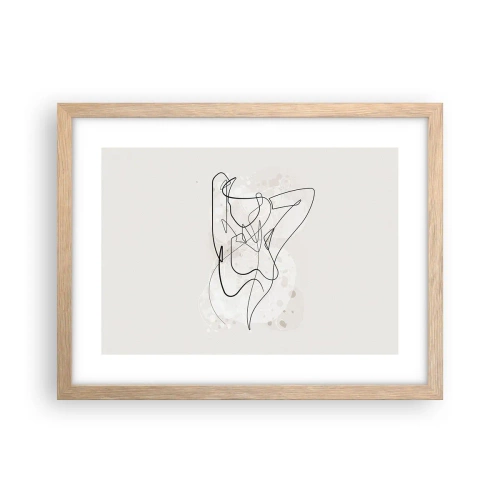 Poster in einem Rahmen aus heller Eiche - Die Kunst der Verführung - 40x30 cm