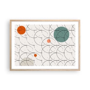 Poster in einem Rahmen aus heller Eiche - Im Pop-Art-Geist - 70x50 cm