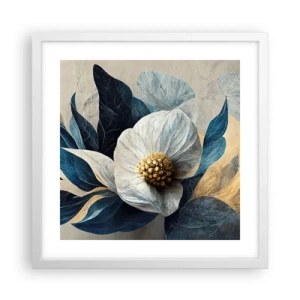 Poster in einem weißen Rahmen - Er hat ein Herz aus Gold - 40x40 cm