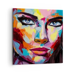 Bild auf Leinwand - Leinwandbild - Auch die Seele ist bunt - 50x50 cm