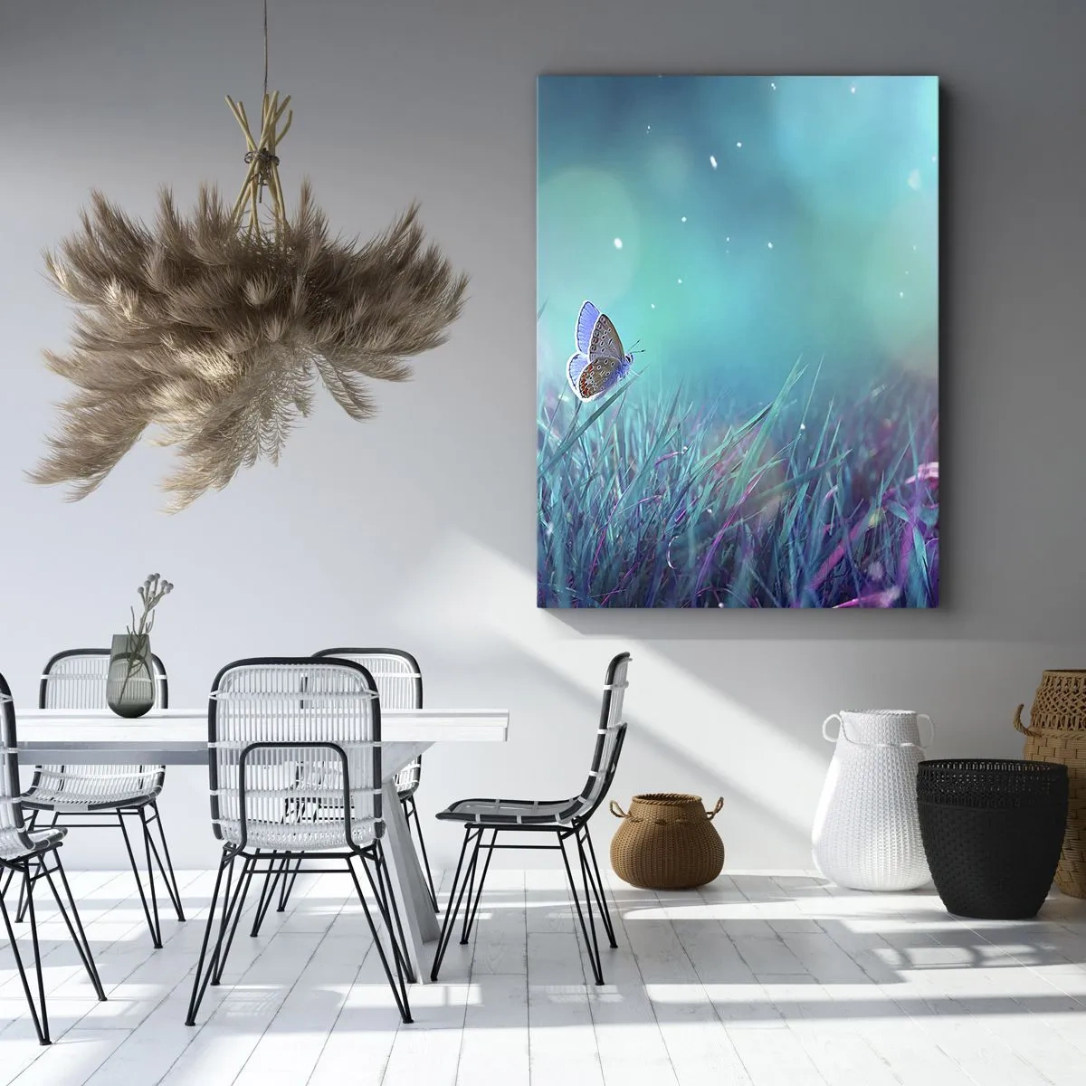 Bild auf Leinwand - Leinwandbild - Das geheime Leben der Wiese - 45x80 cm