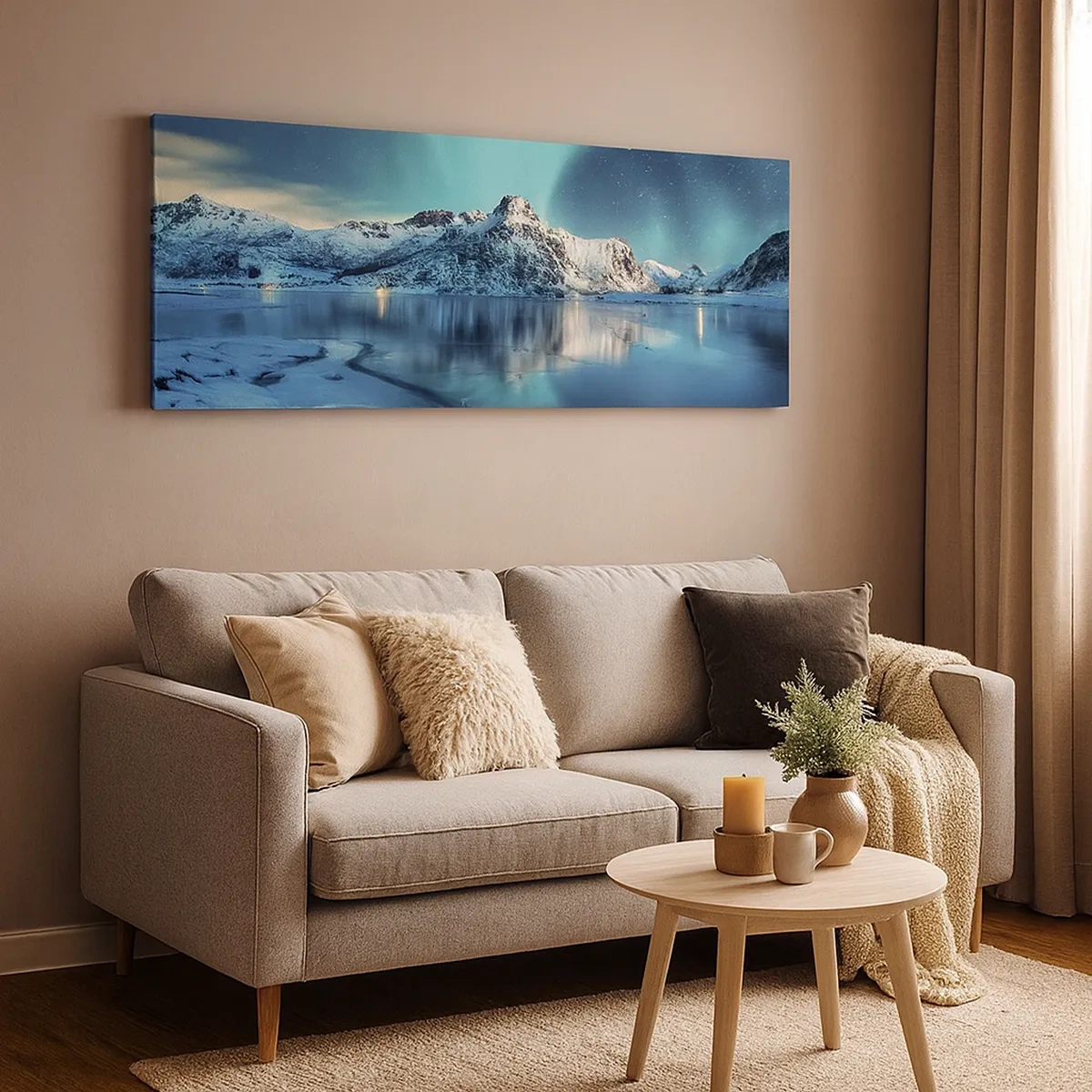 Bild auf Leinwand - Leinwandbild - Lichtnacht - 30x30 cm