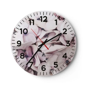 Wanduhr - Glasuhr - In einer Blumenflut - 30x30 cm
