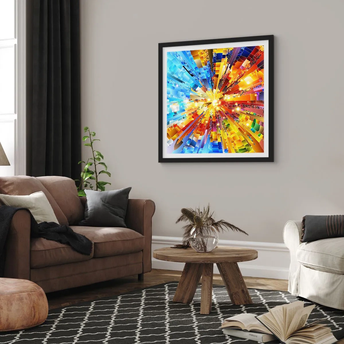 Poster in einem schwarzem Rahmen - In Medienauflösung - 40x40 cm