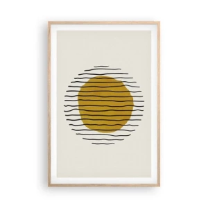 Poster in einem Rahmen aus heller Eiche - Abstraktion, die vor Hitze zittert - 61x91 cm