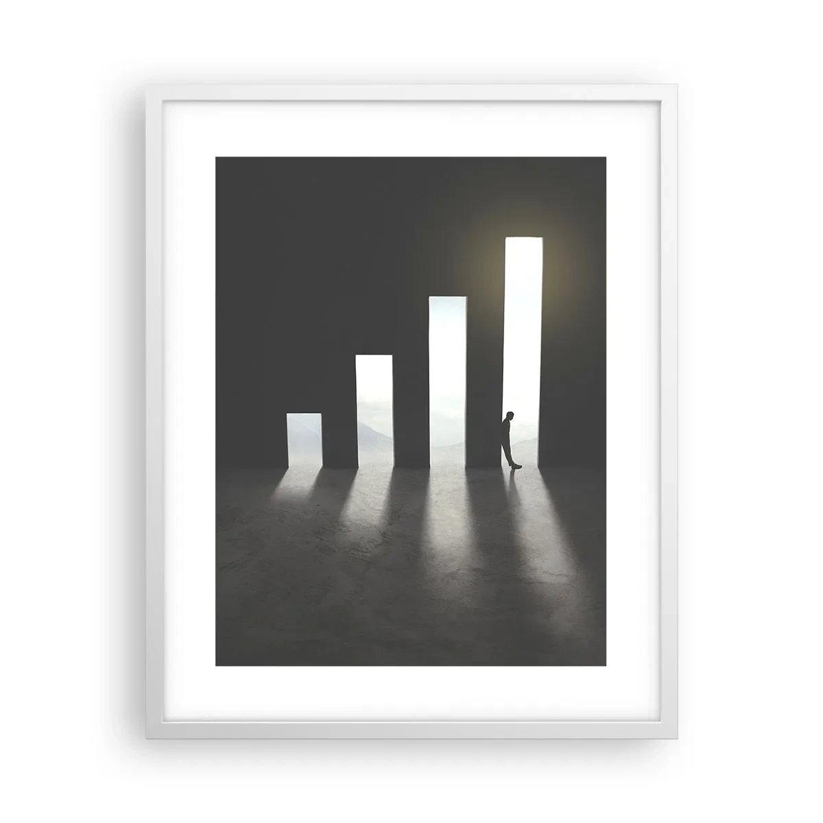 Poster in einem weißen Rahmen - Erfolg – Impression - 40x50 cm