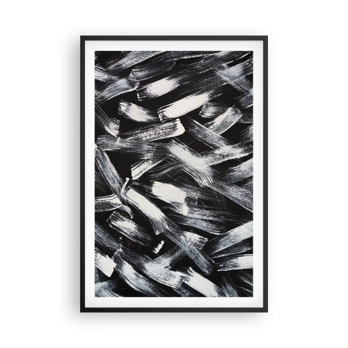 Poster in einem schwarzem Rahmen - Abstraktion im industriellen Geist - 61x91 cm