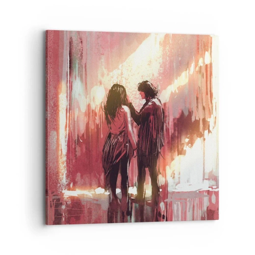 Bild auf Leinwand - Leinwandbild - Das ewige Schauspiel der Liebe - 70x70 cm