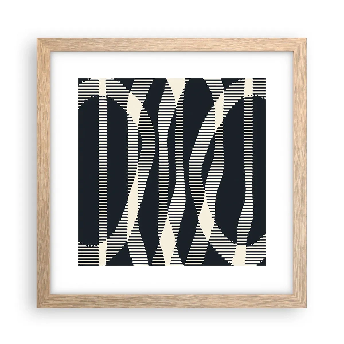 Poster in einem Rahmen aus heller Eiche - Ein Versuch, die Dunkelheit zu durchbrechen - 30x30 cm