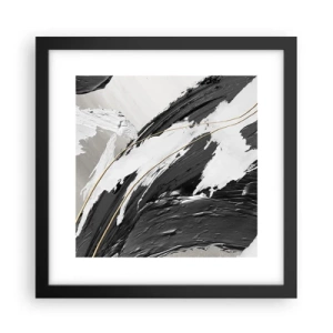 Poster in einem schwarzem Rahmen - Abstraktion in großem Stil - 30x30 cm