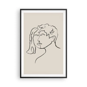 Poster in einem schwarzem Rahmen - Und es wurde Einheit - 61x91 cm