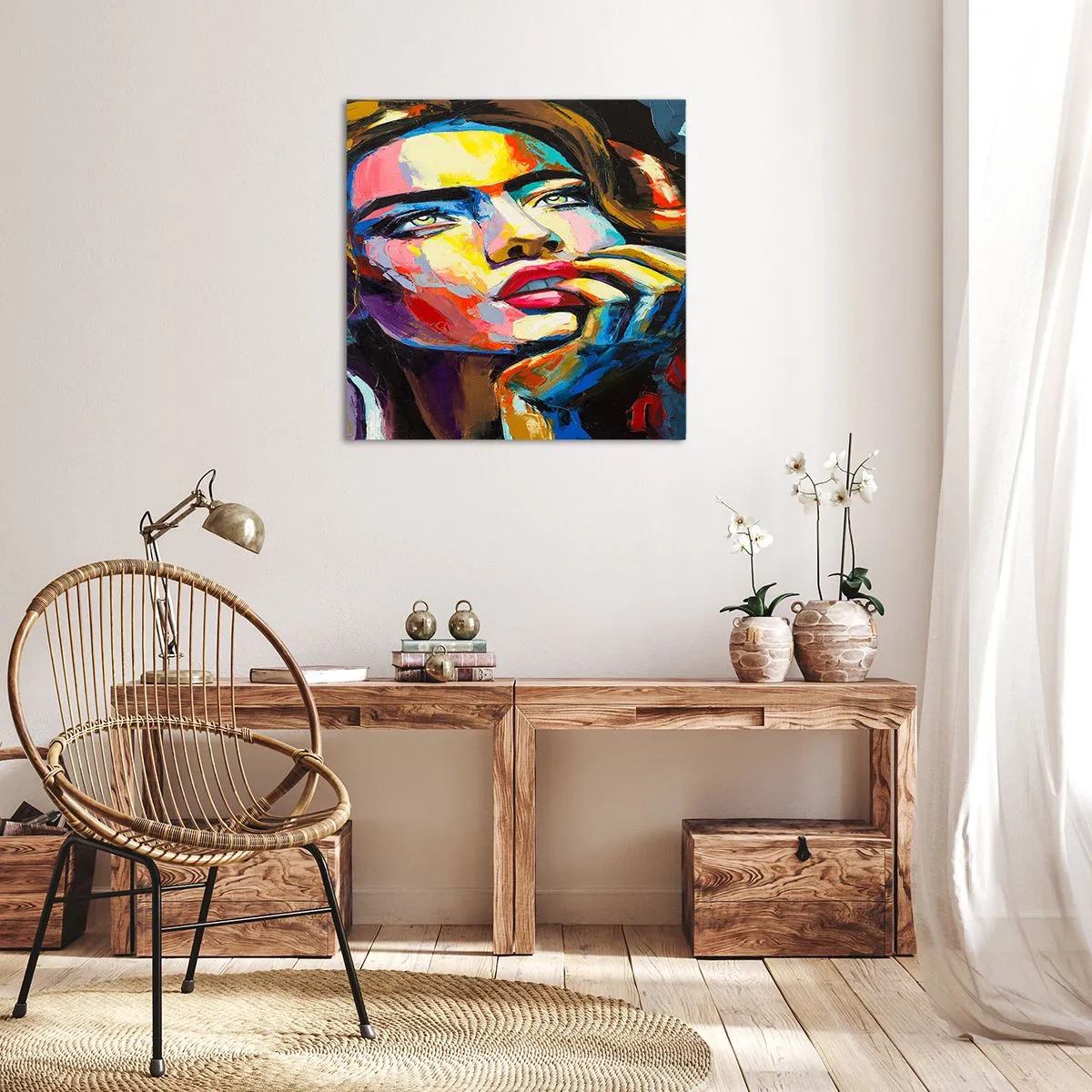 Bild auf Leinwand - Leinwandbild - Träume fliegen am Himmel wie Vögel - 70x70 cm