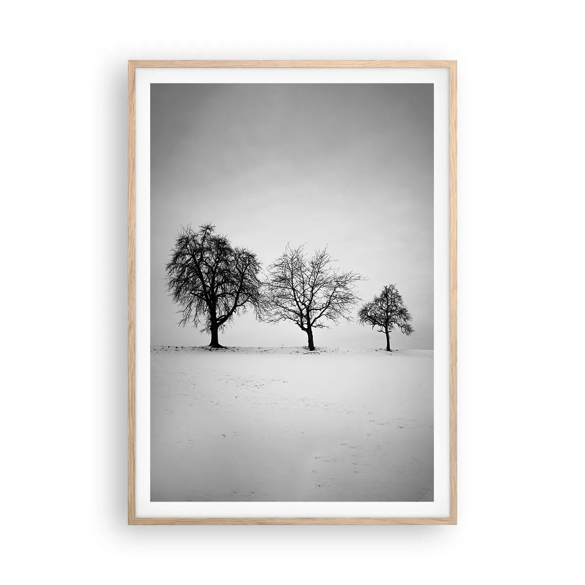 Poster in einem Rahmen aus heller Eiche - Wovon träumen sie? - 70x100 cm