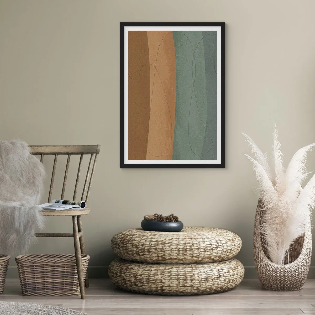 Poster in einem schwarzem Rahmen - Horizontale Komposition - 61x91 cm