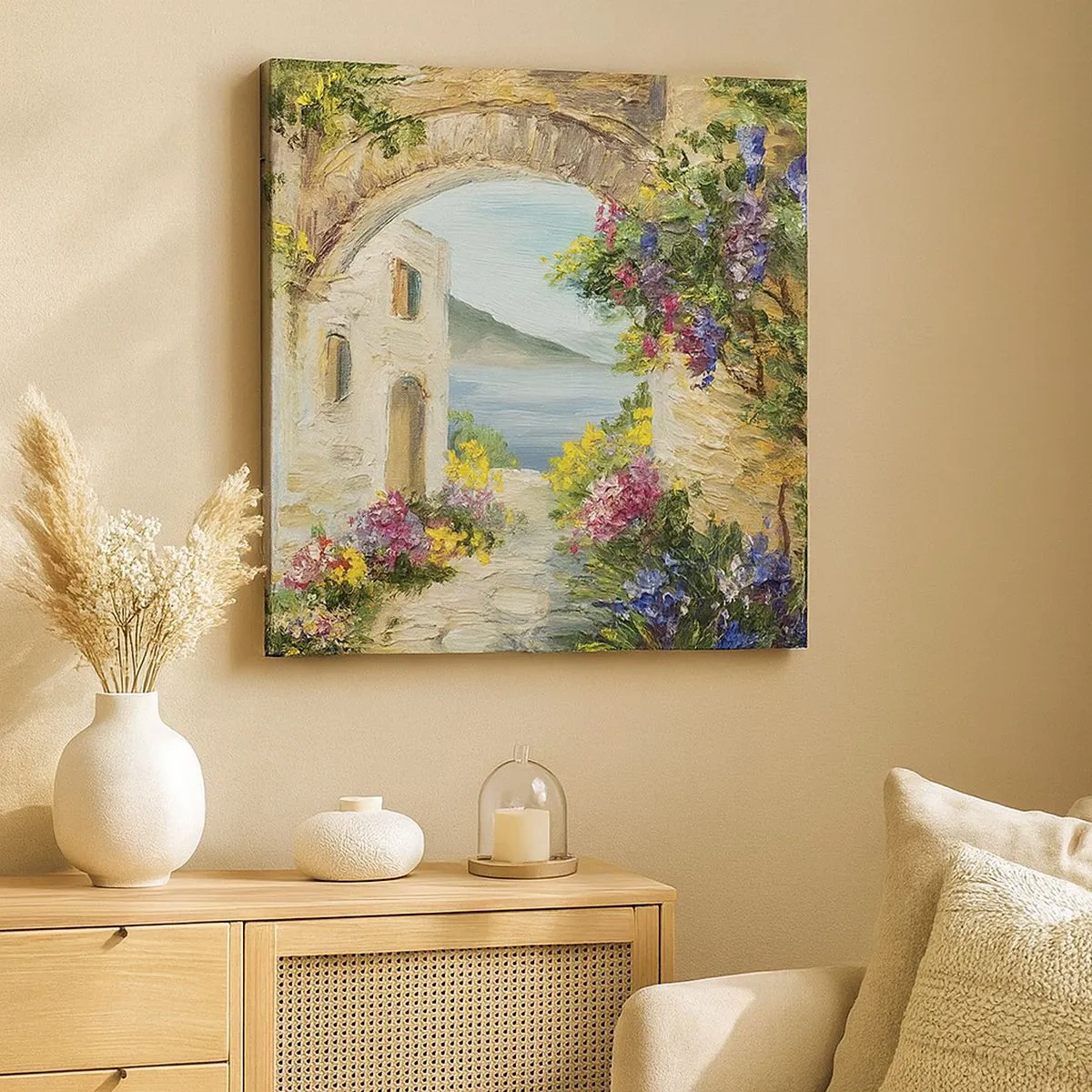 Bild auf Leinwand - Leinwandbild - Charme einer Küstenprovinz - 30x30 cm