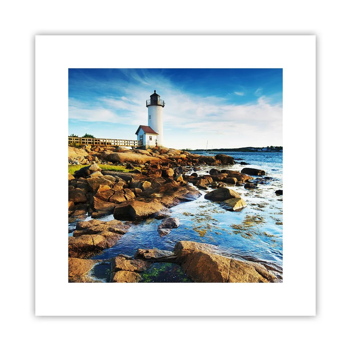 Poster - Komm glücklich zurück, ich warte - 30x30 cm