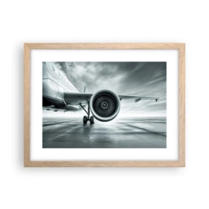 Poster in einem Rahmen aus heller Eiche - Die Macht ist da! - 40x30 cm