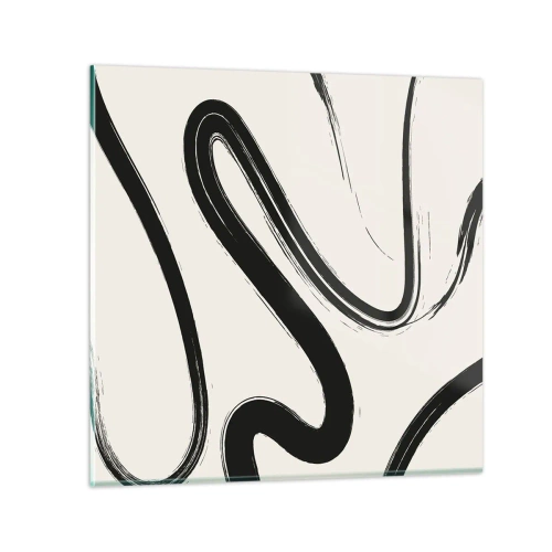 Glasbild - Bild auf glas - Schwarz-Weiß-Laune - 30x30 cm