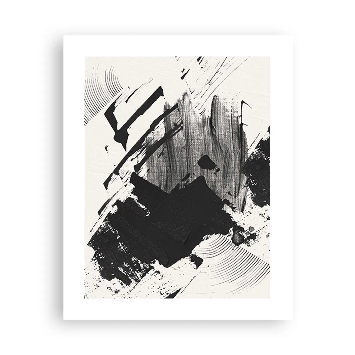 Poster - Abstraktion – Ausdruck von Schwarz - 40x50 cm