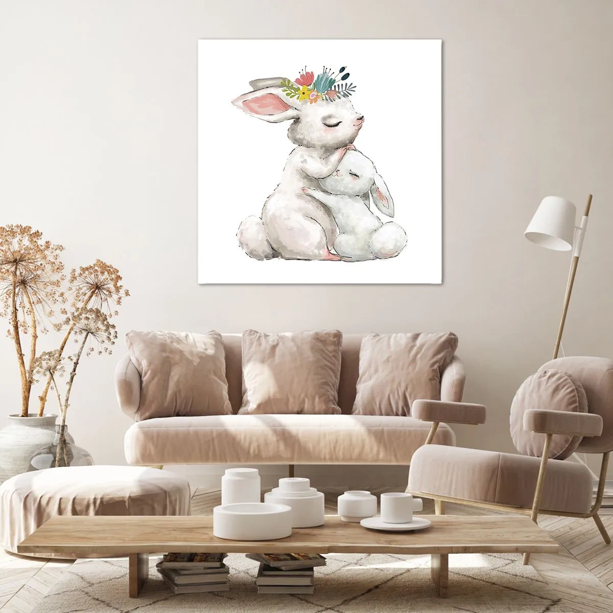 Bild auf Leinwand - Leinwandbild - Bei Mama ist's am schönsten - 50x50 cm