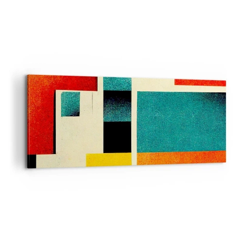 Bild auf Leinwand - Leinwandbild - Geometrische Abstraktion – gute Energie - 100x40 cm