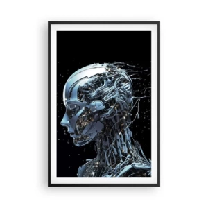 Poster in einem schwarzem Rahmen - Technologie ist eine Frau - 61x91 cm