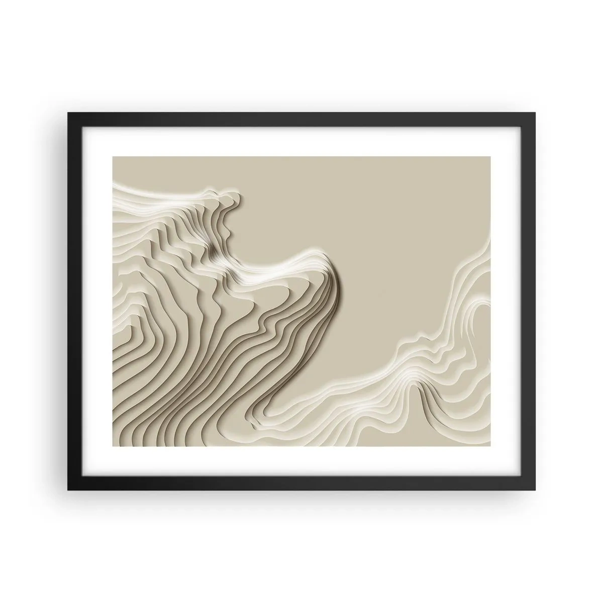 Poster in einem schwarzem Rahmen - Topographie der Kunst - 50x40 cm
