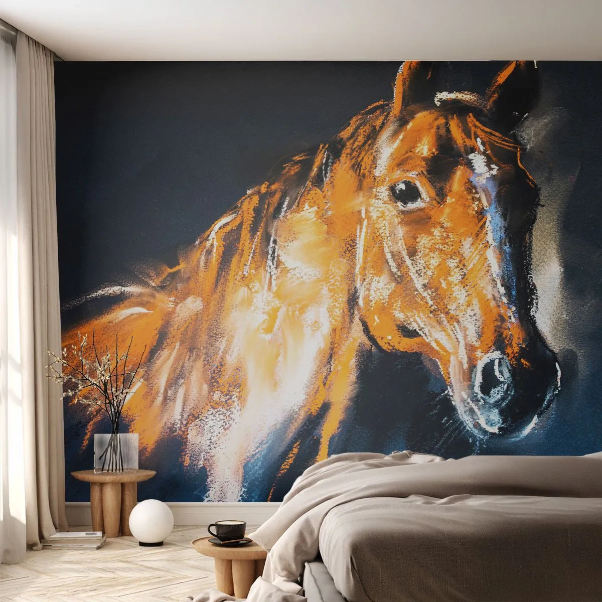 Fototapete Standard Eco - Also was, gehst du? - Tiere, Pferd, Stute - 200x140 cm