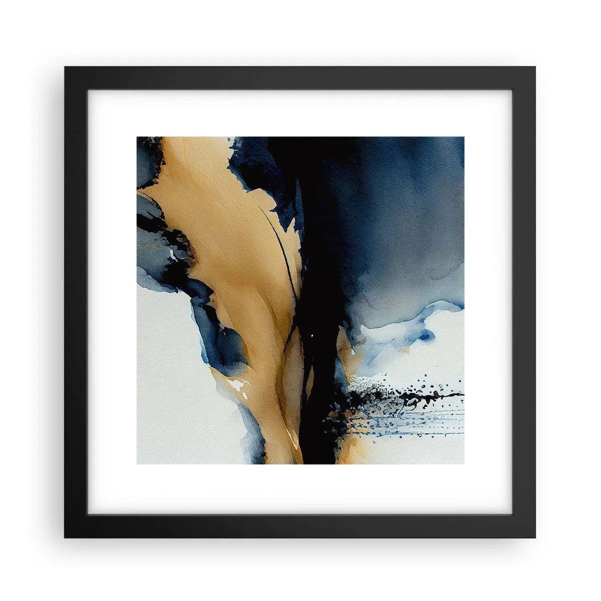 Poster in einem schwarzem Rahmen - Hinter dem Vorhang - 30x30 cm
