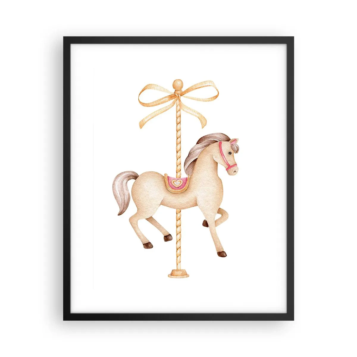 Poster in einem schwarzem Rahmen - Anmutiger Trab - 40x50 cm