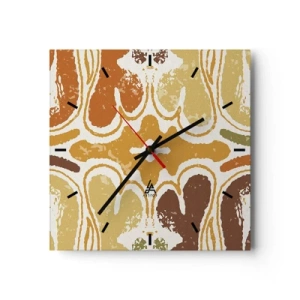 Wanduhr - Glasuhr - Sentimentale Abstraktion - 40x40 cm
